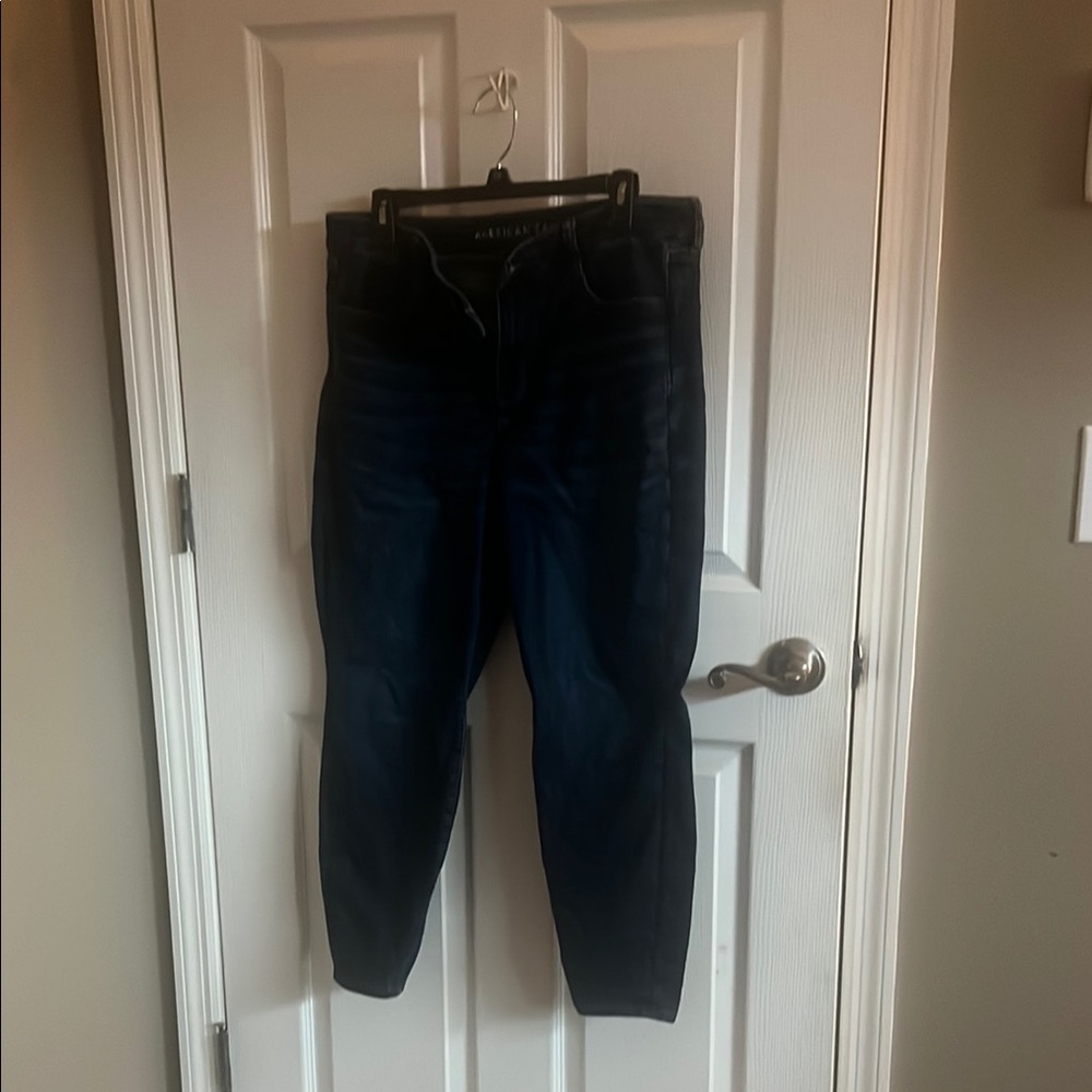 American Eagle Outfitters Dark Blue Straight Leg Jeans